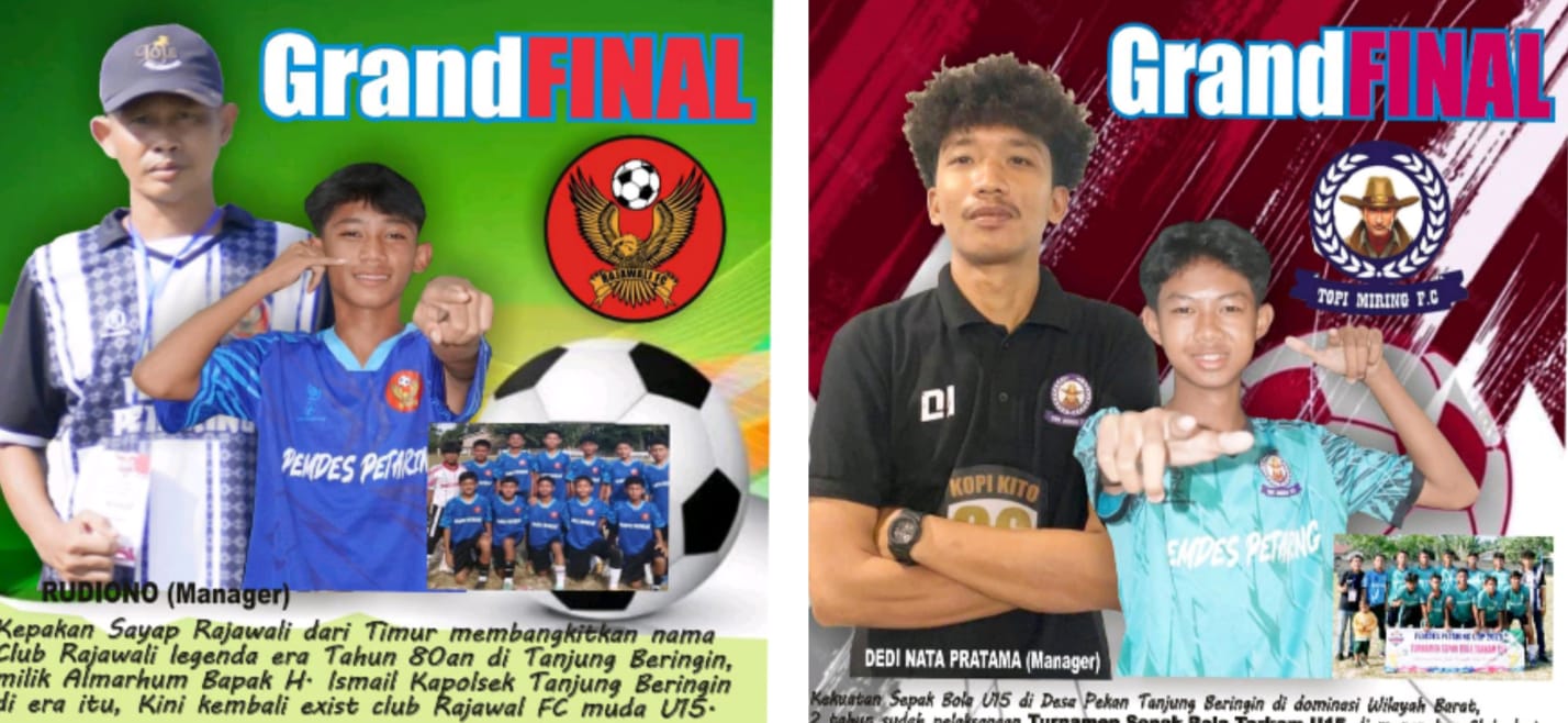 Pemdes Petaring Cup 2025, Topi Miring FC dan Rajawali FC Bertemu di Final